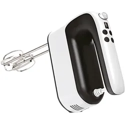 Adler AD 4229 Handmixer 9 Geschwindigkeiten Turbo Funktion Knethaken Schneebesen weiß schwarz