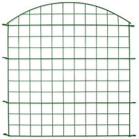 GreenYard® Teichzaun Oberbogen | 11-teiliges Komplett-Set | 5x Zaunelement 78,5 x 64 cm | 6x Befestigungsstab | Steckzaun inkl. Befestigung | Gartenzaun grün | Tiergehege