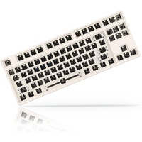 Lazmin112 Mechanisches Tastatur-Kit Zum Selbermachen, RGB-TKL-Layout-Schalter mit 87 Tasten, Gaming-Tastatur, Hot-Swap-ABS-Aluminiumlegierung, Modulare Mechanische Tastatur für Heimwerker(Weiß)