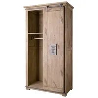 Massivmoebel24 Schrank Mango 100x60x190 whitewash lackiert railway 316