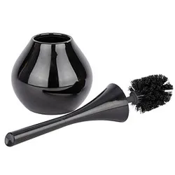 WENKO WC-Garnitur Flakon schwarz Stein