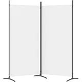 vidaXL Paravent Weiß 175x180 cm Stoff