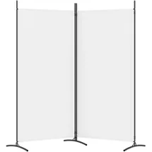 vidaXL Paravent Weiß 175x180 cm Stoff