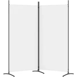 vidaXL Paravent Weiß 175x180 cm Stoff