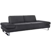 3-Sitzer W.SCHILLIG "taboo" Sofas Gr. B/H/T: 232cm x 76cm x 91cm, Stoff S37, mit Armlehnenverstellung, grau (antracite s37) mit Normaltiefe, inklusive Armlehnenverstellung