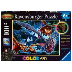 Ravensburger Puzzle - Ravensburger Kinderpuzzle - 13710 Leuchtende Dragons - Dragons-Leuchtpuzzle Für Kinder Ab 6 Jahren  Mit 100 Teilen Im Xxl-Format