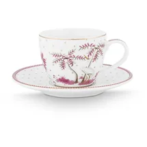 Pip Studio Espressotasse mit Untertasse 0,12 l Weiß