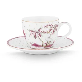 Pip Studio Espressotasse mit Untertasse 0,12 l Weiß