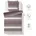 Ornamente Streifen Braun 155 x 220 cm x 80 x 80 cm