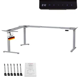 Albatros LIFT L7S Gestell für Eckschreibtisch Höhenverstellbar Elektrisch silber - Winkelschreibtisch Memoryfunktion, - Schreibtischgestell Höhenverstellbar und Stufenlos