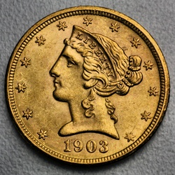 Goldmünze 5 Dollars Liberty Half Eagle (USA)