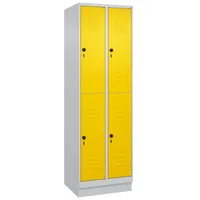 C+P Doppel-Garderobenschrank ""Classic Plus"", Abteilbreite 30 cm, mit Sockel,