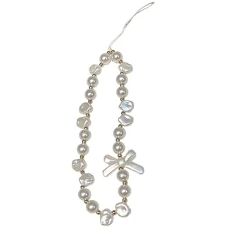 BakerMiche Handy Anhänger Perlen Handykette Schlüsselband Schmetterling Handy Lanyard Handgelenkschlaufe Handy Anhänger Schlüsselanhänger Handy Zubehör für Frauen und Mädchen
