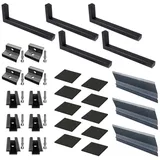 wattstone gmbh Wattstone PV-Aufständerung 15 Grad Anthrazit inkl. Windschutzblech und Klemmen (Süd)