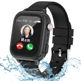 ELEJAFE 4G Smartwatch Kinder mit GPS und Telefon, Wasserdicht GPS Uhr Kinder Smartwatch mit Anruffunktion Videoanruf SOS Schulmodus IP68 Handy Spiel Voice Chat Wecker Jungen Mädchen Student Geschenk