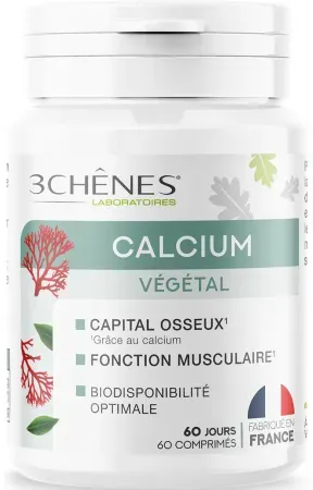 3 Chênes Pflanzliches Calcium 60 Tabletten