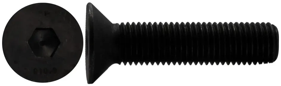 ISO10642 Senkschrauben mit Innensechskant 10.9 schwarz verzinkt -  6 / 8 / SW2
