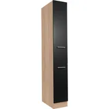 Respekta Apothekerschrank Merle mit 2 Frontauszügen 30 cm Schwarz