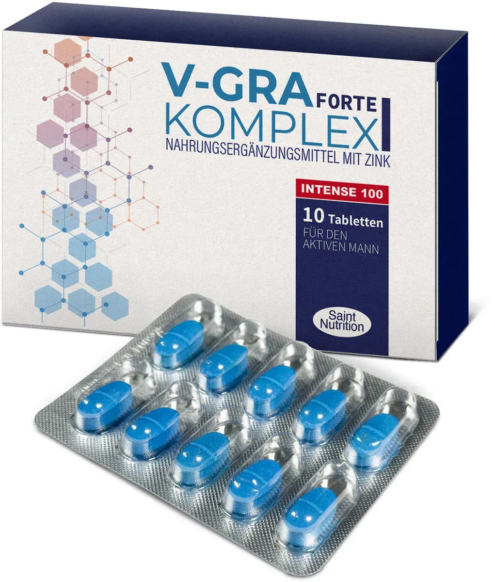 Saint Nutrition V-GRA Forte Komplex mit 100mg | rezeptfreie Potenzmittel für Männer | natürliche Inhaltsstoffe & Sofortwirkung