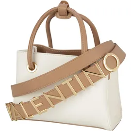 Valentino Alexia Shopper Kunstleder Weiß/Braun