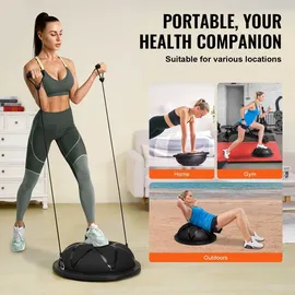 Vevor Halb-Gymnastikball-Trainer Schwarz/58 cm