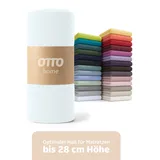 OTTO home Spannbettlaken Blackberry Single-Jersey 200 x 200 cm weiß