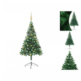 vidaXL Künstlicher Weihnachtsbaum mit LEDs & Schmuck 150 cm 380 Zweige