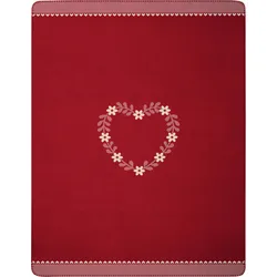 Wohndecke BIEDERLACK "Wohndecke Heartwarming", rot, B:150cm L:200cm, Baumwolle, Polyester, Wohndecken, im romantischen Design
