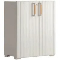 MID.YOU Keter Kunststoffschrank Groove 80 x 98 x 45 cm Beige