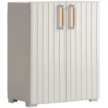 MID.YOU Keter Kunststoffschrank Groove 80 x 98 x 45 cm Beige