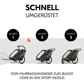 hauck Bike N Walk Duo Fahrradanhänger grün 2023