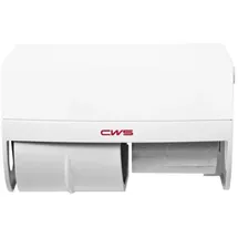 CWS Paradise Toilettenpapierspender 4604000 2 Rollen, mit Schloss, vormontiert mit Panel, weiß
