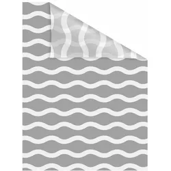 Fensterfolie LICHTBLICK ORIGINAL "Welle" Gr. 4, grau (grau, weiß), B:100cm L:130cm, PVC, Fensterfolien, selbstklebend, Sichtschutz
