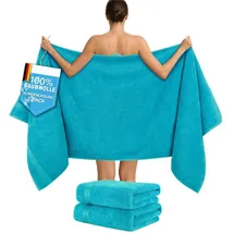 hammetex Handtuchset 80 x 200 cm blau 2 St.