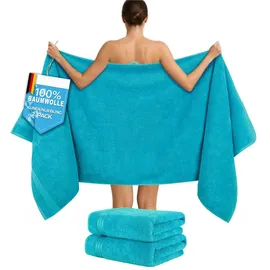 hammetex Handtuchset 80 x 200 cm blau 2 St.
