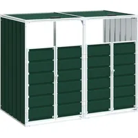 VidaXL Mülltonnenbox 144 x 81 x 113 cm grün