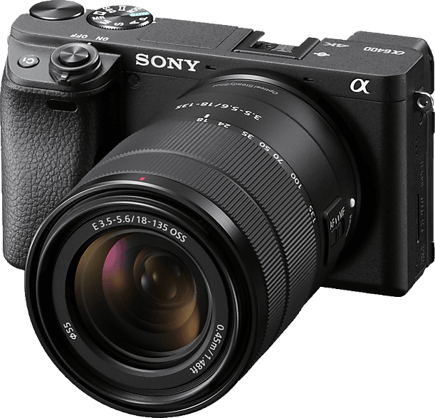 SONY Alpha 6400 Kit (ILCE-6400M) Systemkamera mit Objektiv 18-135 mm, 7,6 cm Display Touchscreen, WLAN