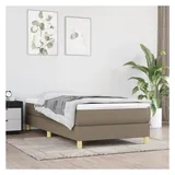 vidaXL Bettgestell 100 x 200 cm Taupe