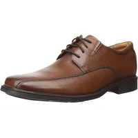 Clarks Herren Tilden Walk Oxford-Schuh Derby, Dunkelbraunes Leder, 39.5 EU