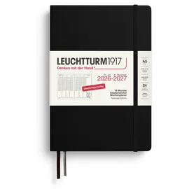 leuchtturm1917 gmbh, am spakenberg 45, 21502 geesthacht, kontakt@leuchtturm1917.com Akademischer Wochenplaner Medium A5 18 Monate Schwarz 2027