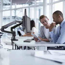Ergotron LX Dual Monitorarm Tischhalterung Schwarz