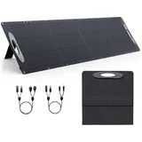 Lunsy - Faltbares, tragbares Solarpanel mit 210 w und verstellbarer Halterung, Photovoltaikkabel für die meisten Kraftwerke, Camping im Freien