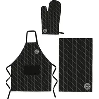 FC Bayern Grill-Set 3tlg. Logo schwarz