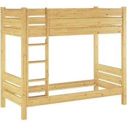 Erst-Holz Etagenbett Kiefer natur 100x220 Nische 100 Stockbett ohne Rollrost 60.16-10-220oR