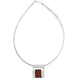 Ostsee-Schmuck Gleiter-Venja Halsreif Silber 925/000 - Bernstein