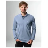 Trigema Poloshirt »TRIGEMA Modisches Poloshirt mit langen Armen«, (1 tlg.), blau