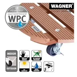 wagner® design yourself Wagner Multi Pflanzenroller WPC Terracotta rund Ø 29 cm