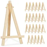 Relaxdays Mini Staffelei 24er Set Hellbraun