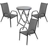 Mojawo Bistro-Set 4-tlg. Grau