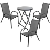 Mojawo Bistro-Set 4-tlg. Grau